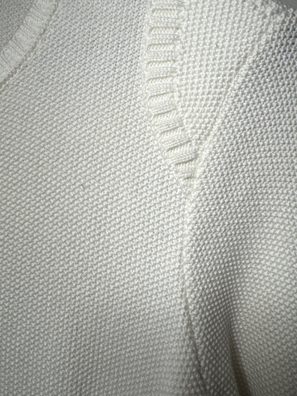 Saint James White Cotton Knit Cardigan Size 8 - Picture 5 of 11